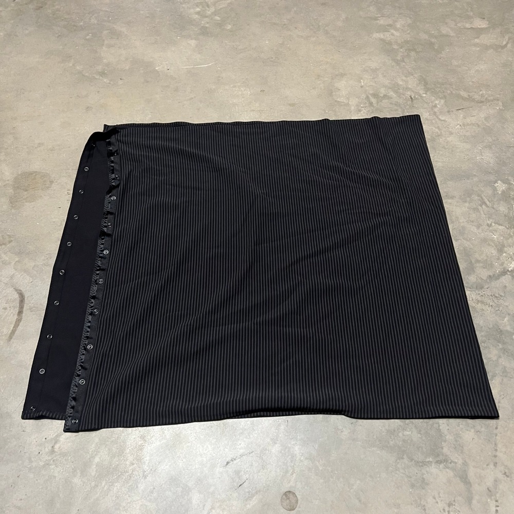 Lululemon Vinyasa Scarf Black Grey Striped Multi Wear Snap Wrap Accessory